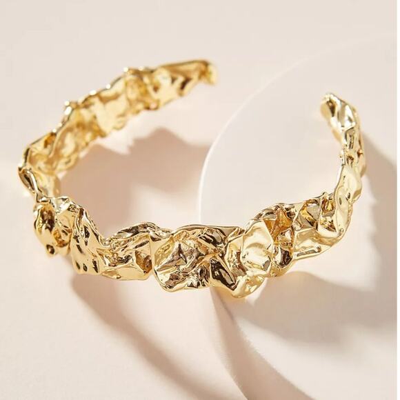 Amber Sceats 24K Gold Plated Emery Cuff Bracelet NWT $170 MSRP - Picture 1 of 7